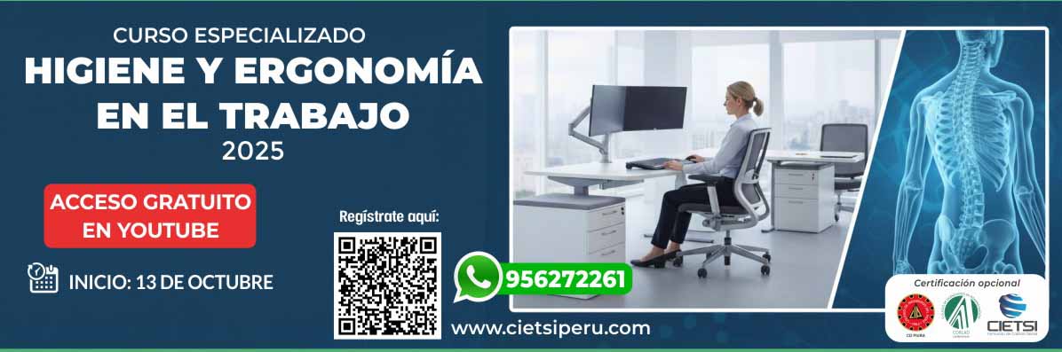 CURSO GRATUITO HIGIENE Y ERGONOMÍA EN EL TRABAJO 2025